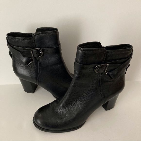 Clarks Jolissa Topaz Ankle Black Leather Boots | Size 10 - Picture 2 of 7